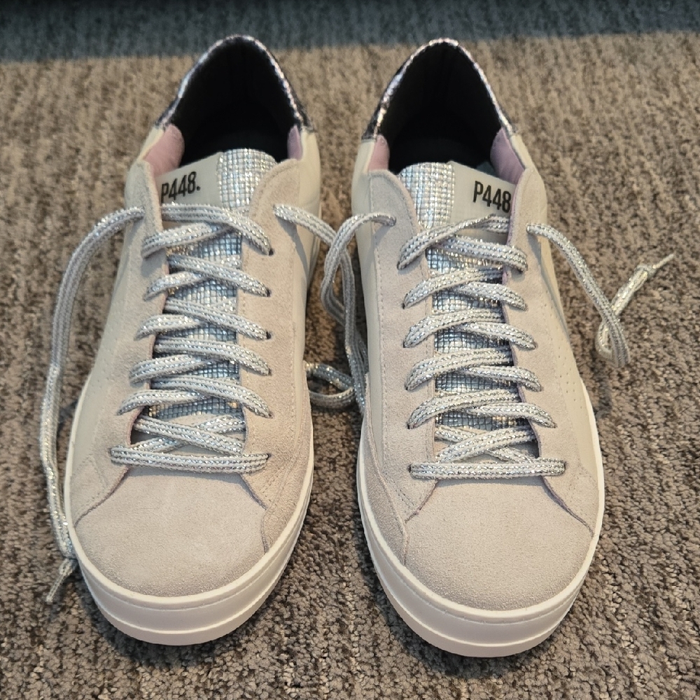 NEW P448 Sneakers with Silver/Purple Details
